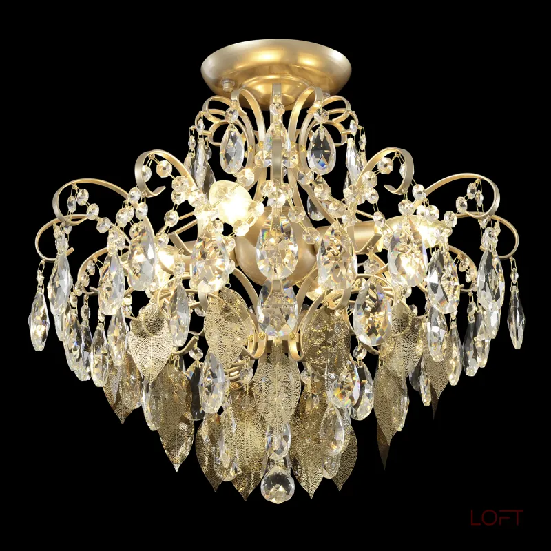 Светильник потолочный Crystal Lux ESMIRALDA PL4 GOLD 0523/104 от ImperiumLoft