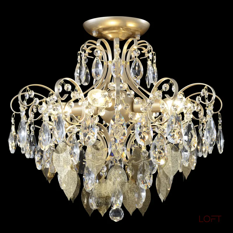 Светильник потолочный Crystal Lux ESMIRALDA PL4 GOLD 0523/104 от ImperiumLoft