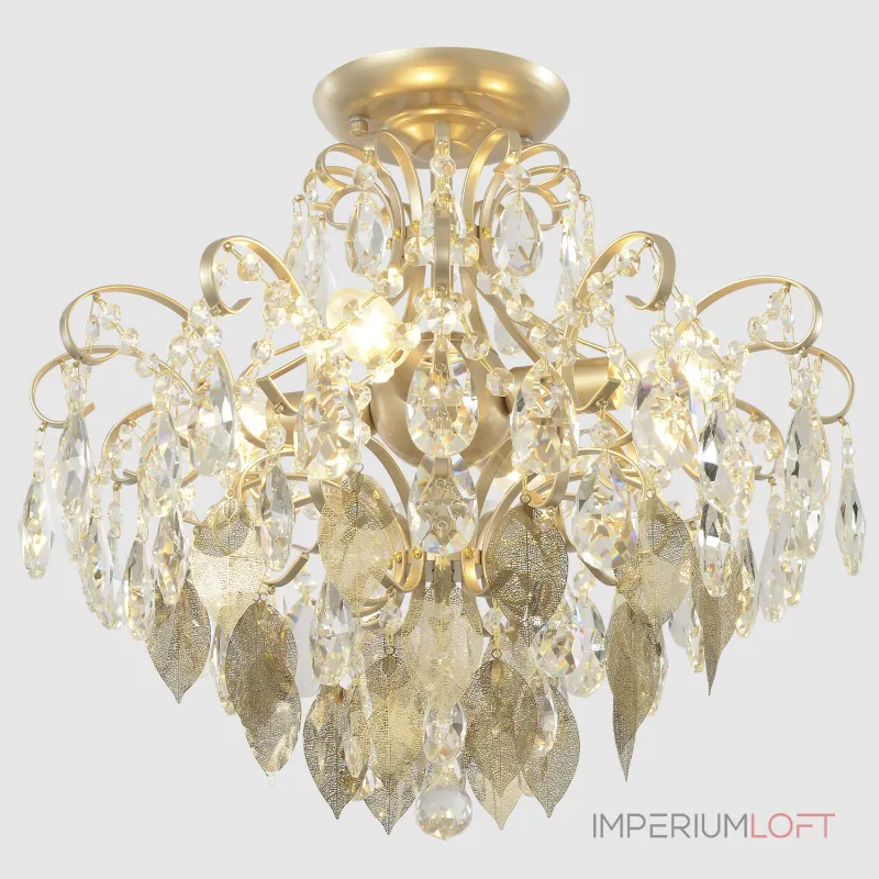 Светильник потолочный Crystal Lux ESMIRALDA PL4 GOLD 0523/104 от ImperiumLoft