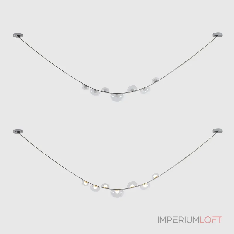 Подвесной светильник Crystal Lux BOSQUE SP7 L3000 GREY/TRANSPARENT