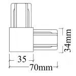 Соединитель L-образный (однофазный) Crystal Lux CLT 0.211 07 BL от ImperiumLoft
