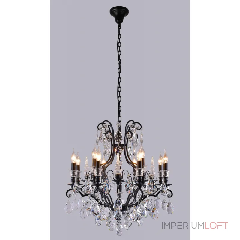 Подвесная люстра Crystal Lux MAGNIFICO SP13 BLACK/TRANSPARENT