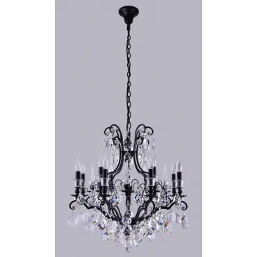 Подвесная люстра Crystal Lux MAGNIFICO SP13 BLACK/TRANSPARENT