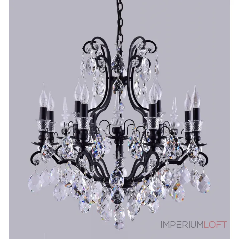 Подвесная люстра Crystal Lux MAGNIFICO SP13 BLACK/TRANSPARENT