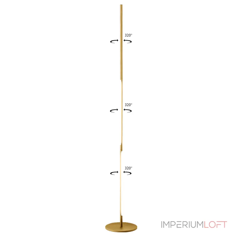 Торшер Crystal Lux LARGO PT25W GOLD от ImperiumLoft