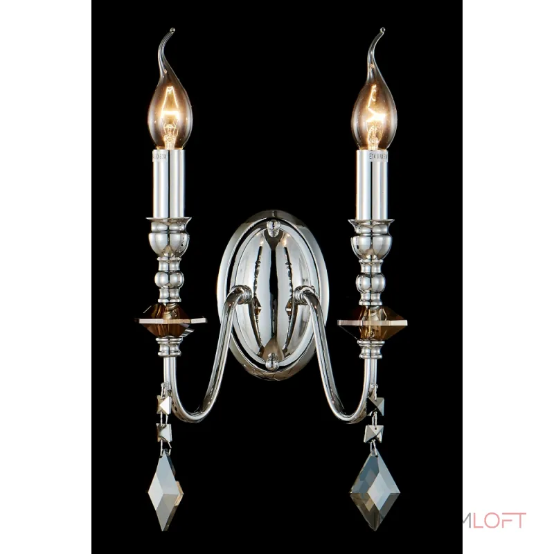 Бра Crystal Lux MERCEDES AP2 CHROME/SMOKE от ImperiumLoft