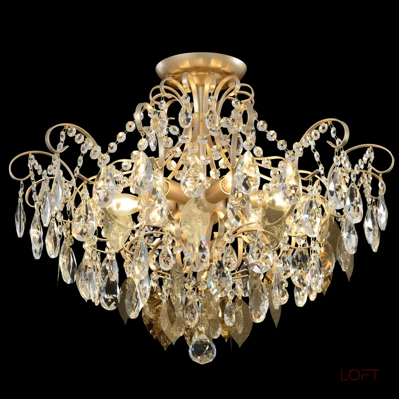 Светильник потолочный Crystal Lux ESMIRALDA PL6 GOLD 0523/106 от ImperiumLoft