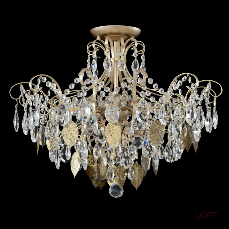 Светильник потолочный Crystal Lux ESMIRALDA PL6 GOLD 0523/106 от ImperiumLoft