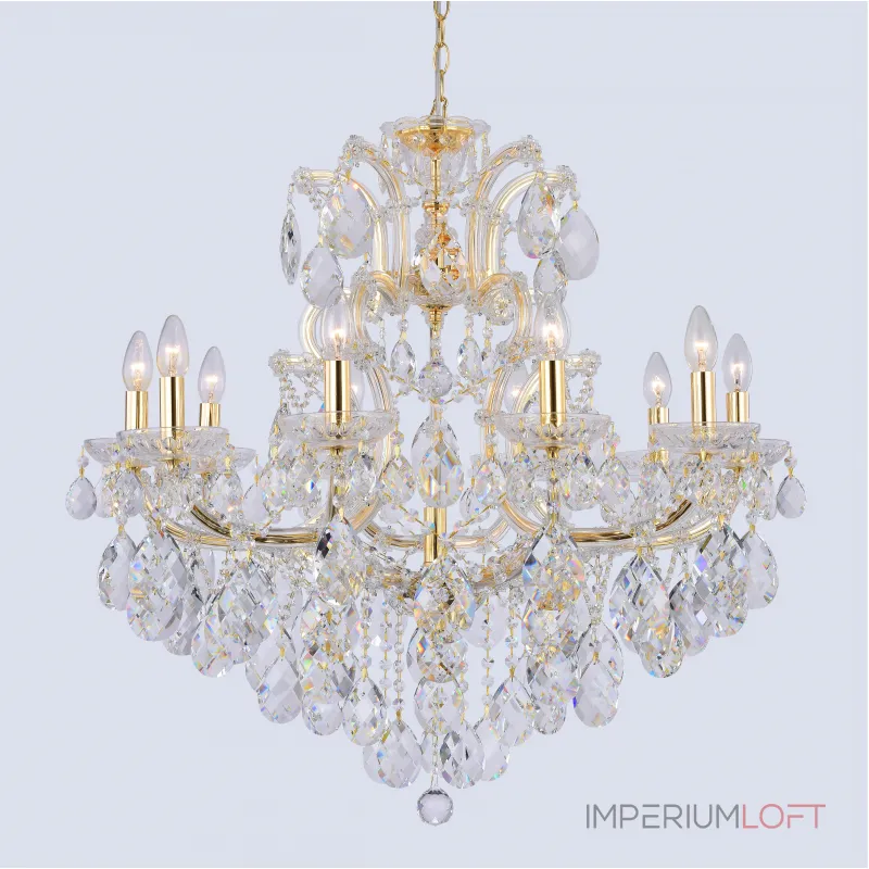 Подвесная люстра Crystal Lux ISABEL SP11 GOLD/TRANSPARENT