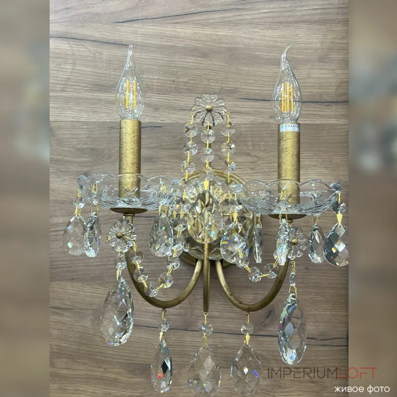 Бра Crystal Lux ODELIS AP2 GOLD Бра Crystal Lux ODELIS AP2 GOLD