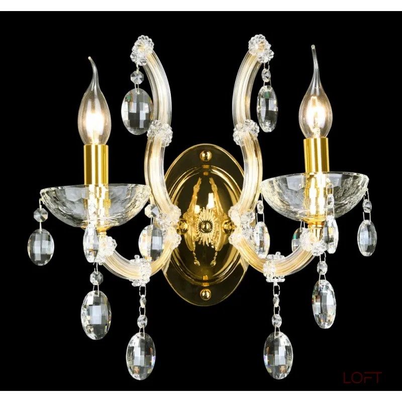 Бра Crystal Lux HOLLYWOOD AP2 GOLD от ImperiumLoft