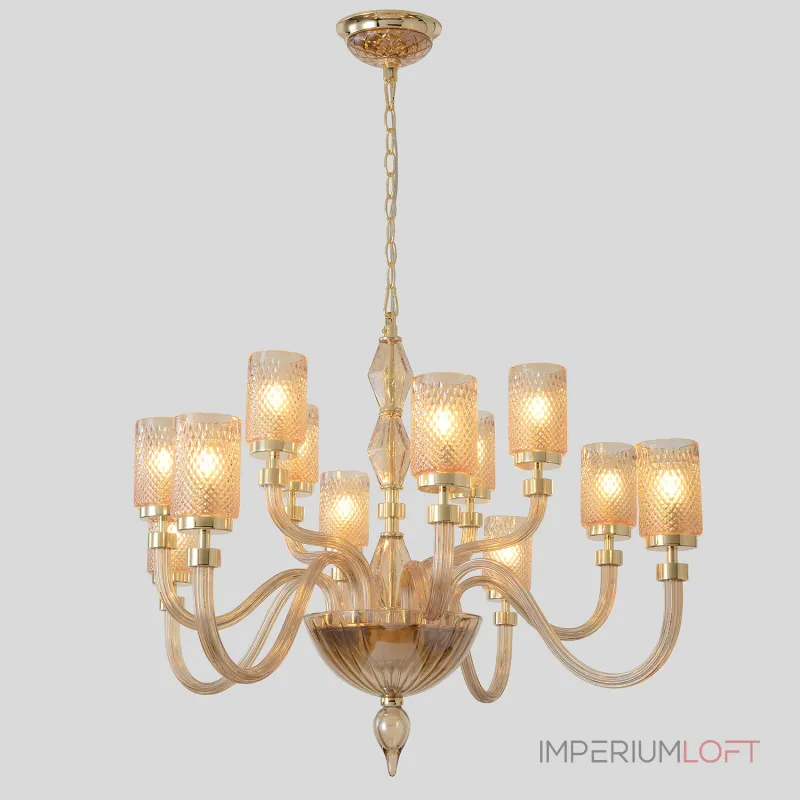 Подвесная люстра Crystal Lux SILVESTRO SP12 AMBER