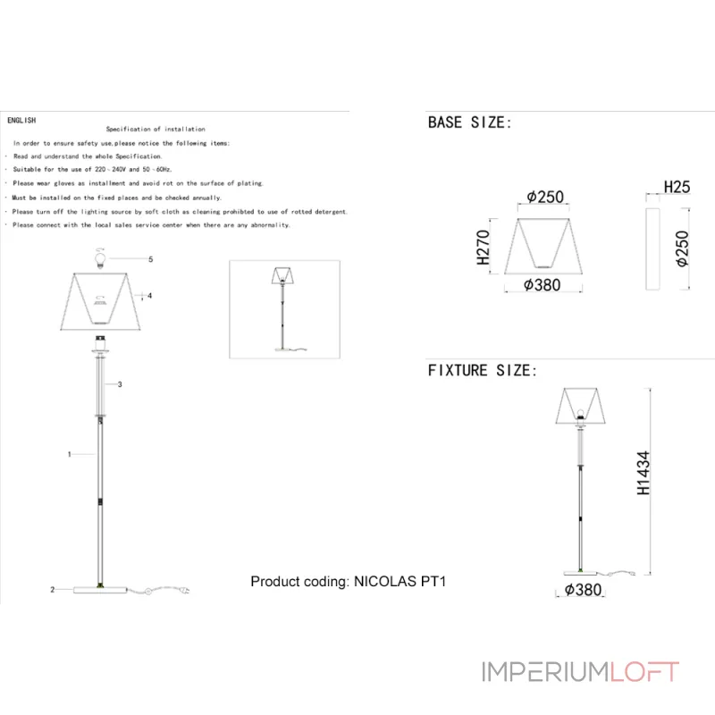 Торшер Crystal Lux NICOLAS PT1 GOLD/WHITE от ImperiumLoft Торшер Crystal Lux NICOLAS PT1 GOLD/WHITE от ImperiumLoft