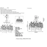 Подвесная люстра Crystal Lux REINA SP8 D1000 SILVER PATINA