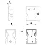 Торцевая заглушка H-AU-02-08 набор из 2 шт. Deko-Light 979102 от ImperiumLoft
