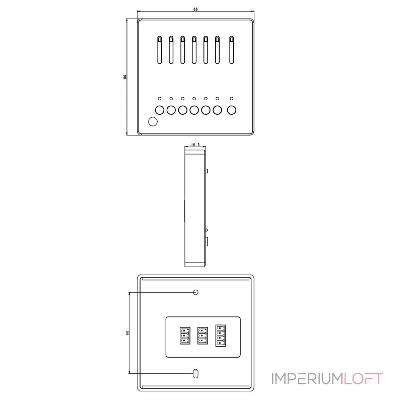 Пульт Deko-Light DMX wall control X-Fade-6 II 861203 от ImperiumLoft