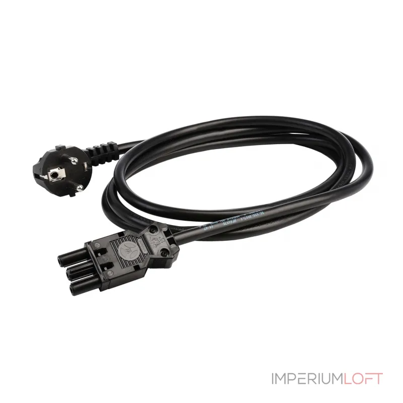 Питающий кабель Wieland GST18i3K1BD с вилкой Schuko, 200см Deko-Light 800116 от ImperiumLoft