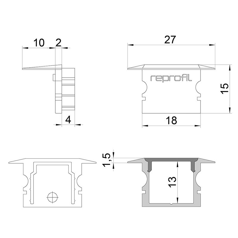 Торцевая заглушка P-ET-02-12 набор из 2 шт. Deko-Light 978141 от ImperiumLoft Торцевая заглушка P-ET-02-12 набор из 2 шт. Deko-Light 978141 от ImperiumLoft