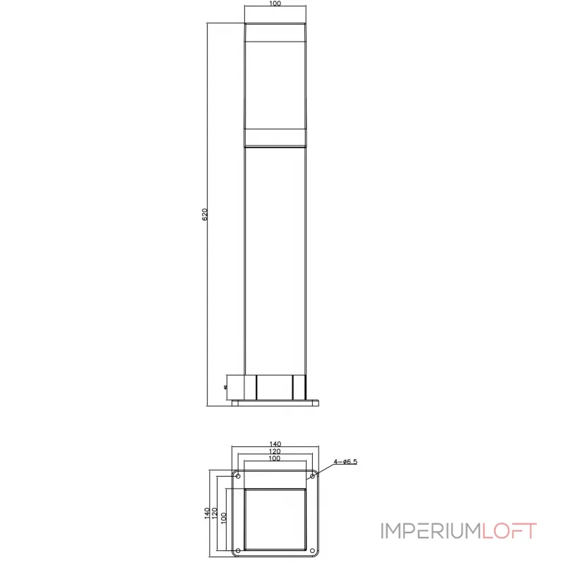 Уличный столб Deko-Light Socket Tower 733067 от ImperiumLoft