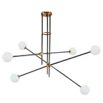 Люстра на штанге Delight Collection Bistro Globe 9389P/6 black/gold от ImperiumLoft