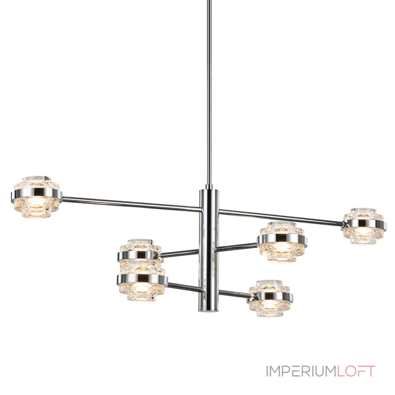 Люстра на штанге Delight Collection Indiana MX22030002-6A chrome/clear