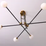 Люстра на штанге Delight Collection Bistro Globe 9389P/6 black/gold от ImperiumLoft