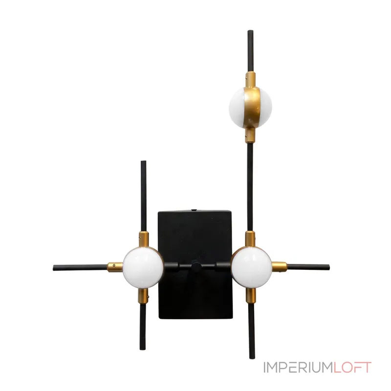 Настенный светильник Delight Collection Molecular MB18001067-3A black/gold от ImperiumLoft Настенный светильник Delight Collection Molecular MB18001067-3A black/gold от ImperiumLoft