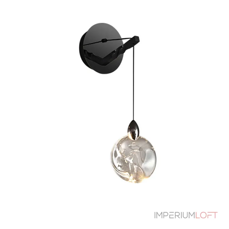Светильник настенный Delight Collection Colvin MT9176-1WB pearl black от ImperiumLoft