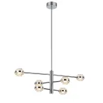 Люстра на штанге Delight Collection Indiana MX22030002-6A chrome/clear