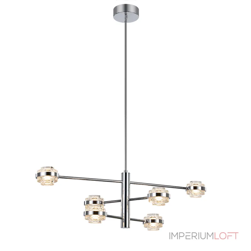 Люстра на штанге Delight Collection Indiana MX22030002-6A chrome/clear