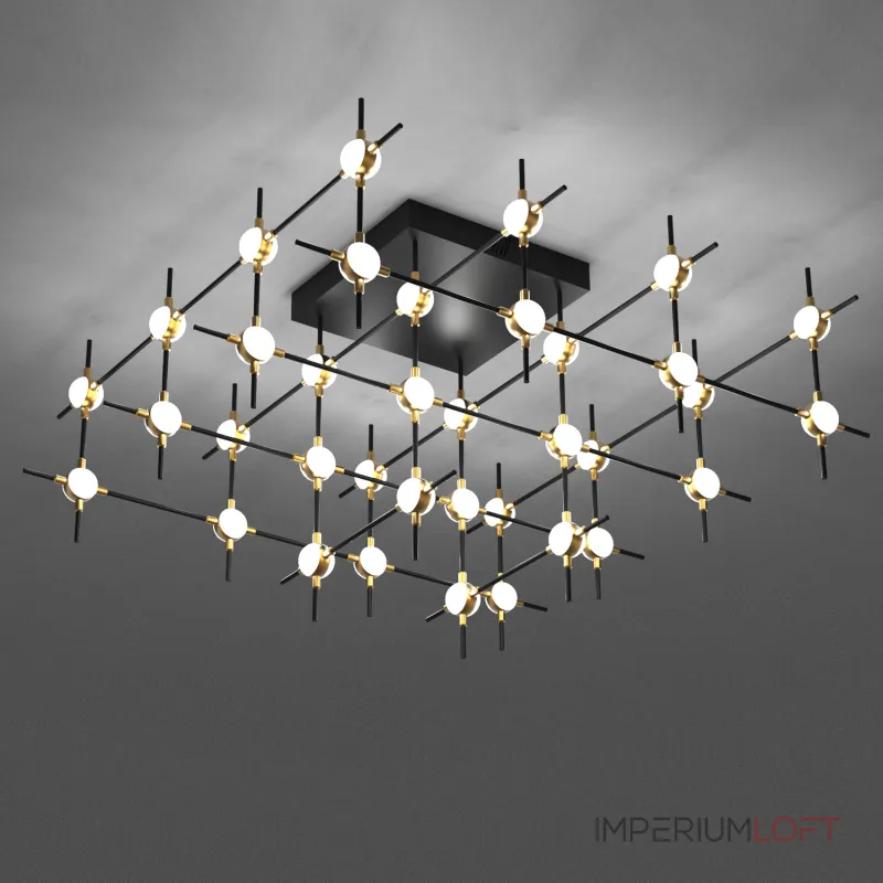 Потолочный светильник Delight Collection Molecular MX18001067-36A black/gold от ImperiumLoft