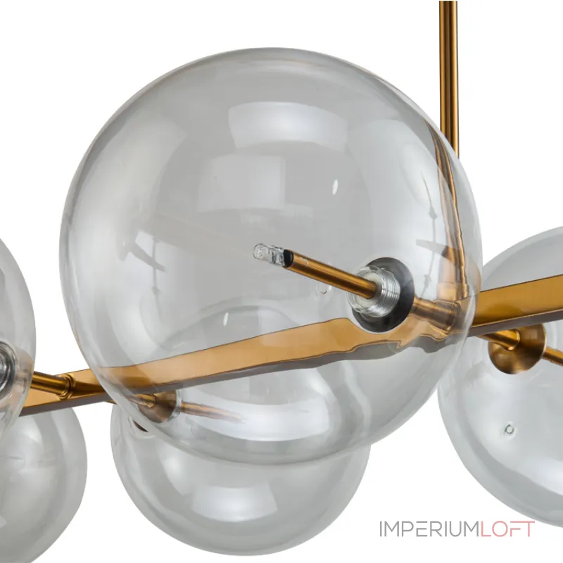 Люстра на штанге Delight Collection Globe Mobile KG0965P-10L brass