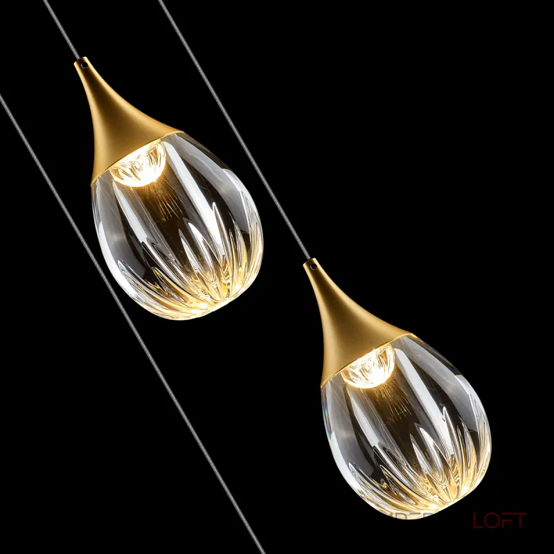 Подвесной светильник Delight Collection Stilla MD24001004-3A gold/clear от ImperiumLoft Подвесной светильник Delight Collection Stilla MD24001004-3A gold/clear от ImperiumLoft