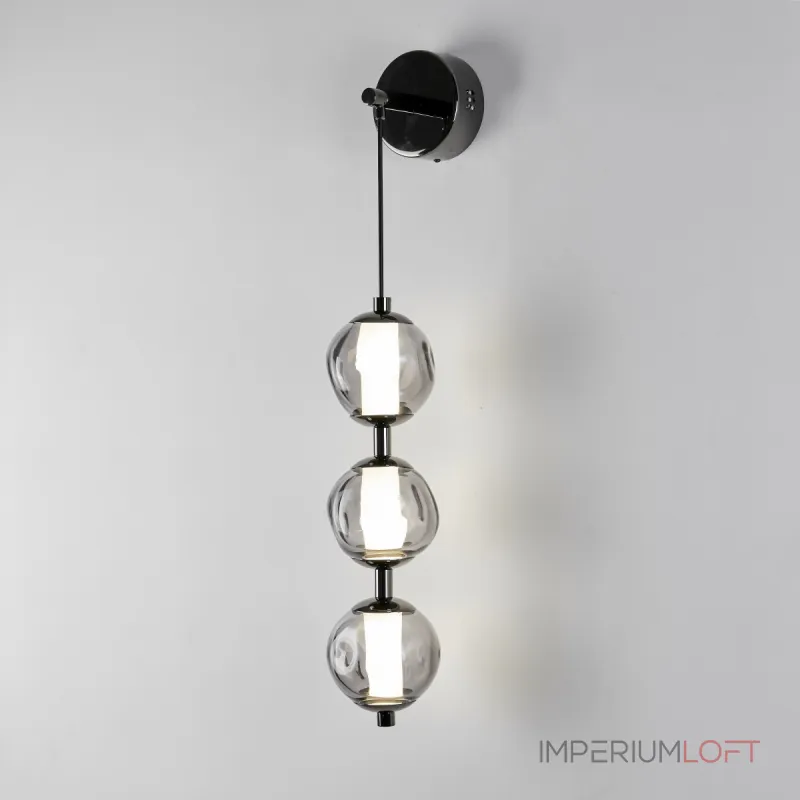 Настенный светильник Delight Collection OB2437 pearl black/smoke от ImperiumLoft