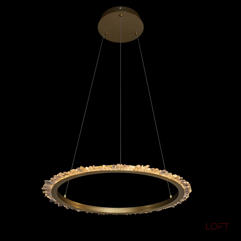 Подвесной светильник Delight Collection Quartz Halo MD20020154-1B satin gold Подвесной светильник Delight Collection Quartz Halo MD20020154-1B satin gold