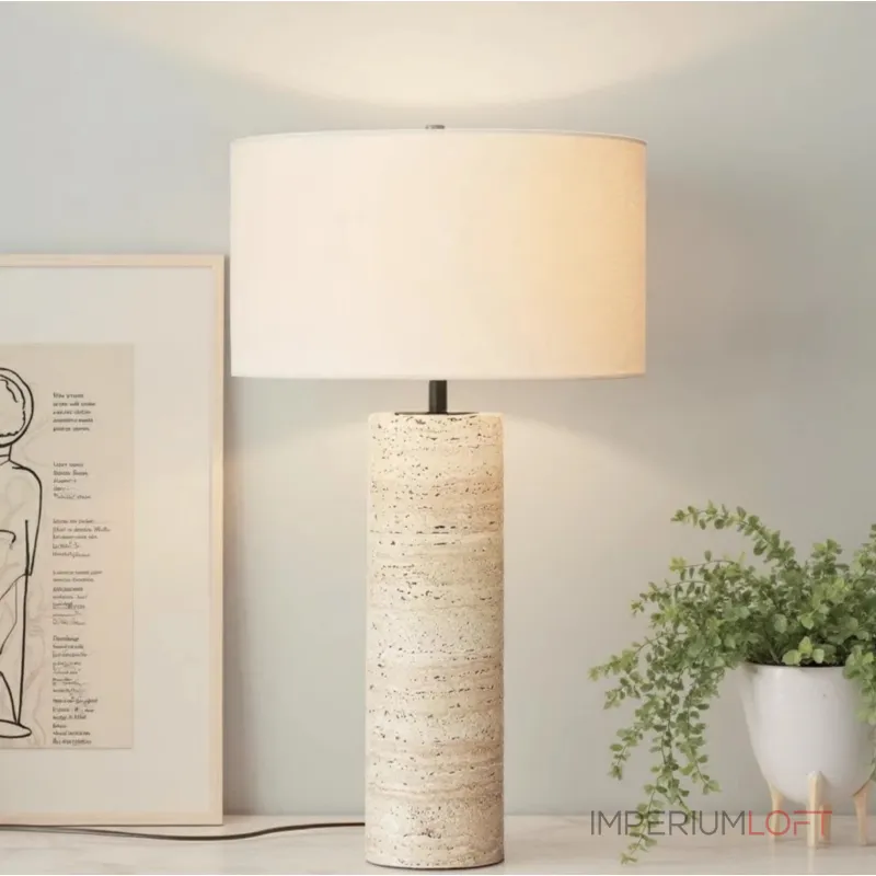 Настольная лампа Delight Collection Stone Table Lamp 5003T travertine от ImperiumLoft