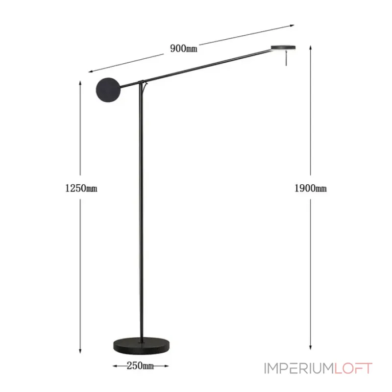 Торшер Delight Collection 8655 8655F black от ImperiumLoft