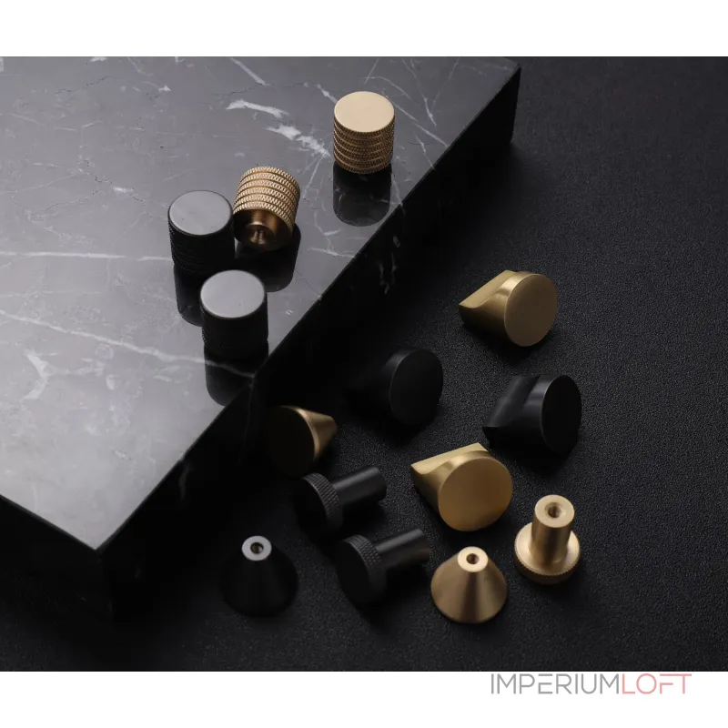 Ручка-кнопка Delight Collection HK001 HK001 black от ImperiumLoft Ручка-кнопка Delight Collection HK001 HK001 black от ImperiumLoft