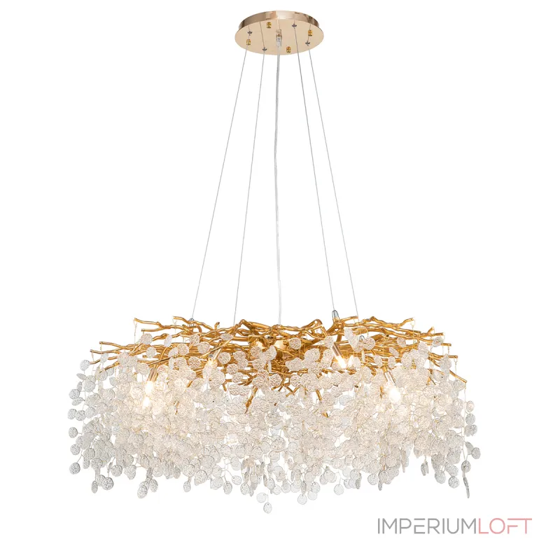 Подвесная люстра Delight Collection Shiro-noda FTB006R-100 brass/clear Подвесная люстра Delight Collection Shiro-noda FTB006R-100 brass/clear
