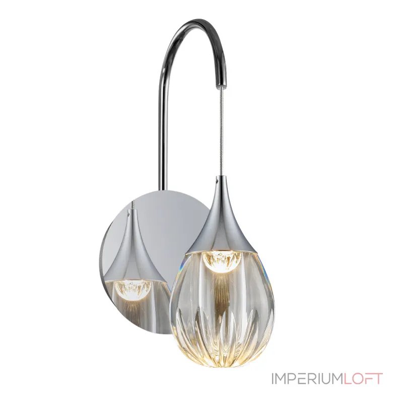 Светильник настенный Delight Collection Stilla MB24001004-1A chrome/clear от ImperiumLoft