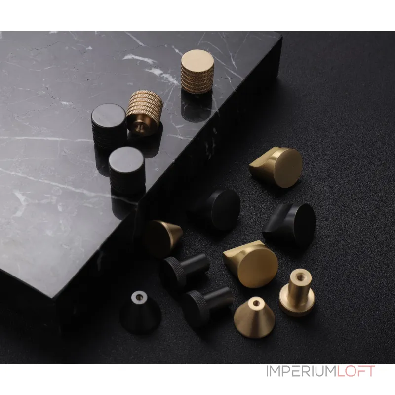 Ручка-кнопка Delight Collection HK001 HK002 brass от ImperiumLoft Ручка-кнопка Delight Collection HK001 HK002 brass от ImperiumLoft