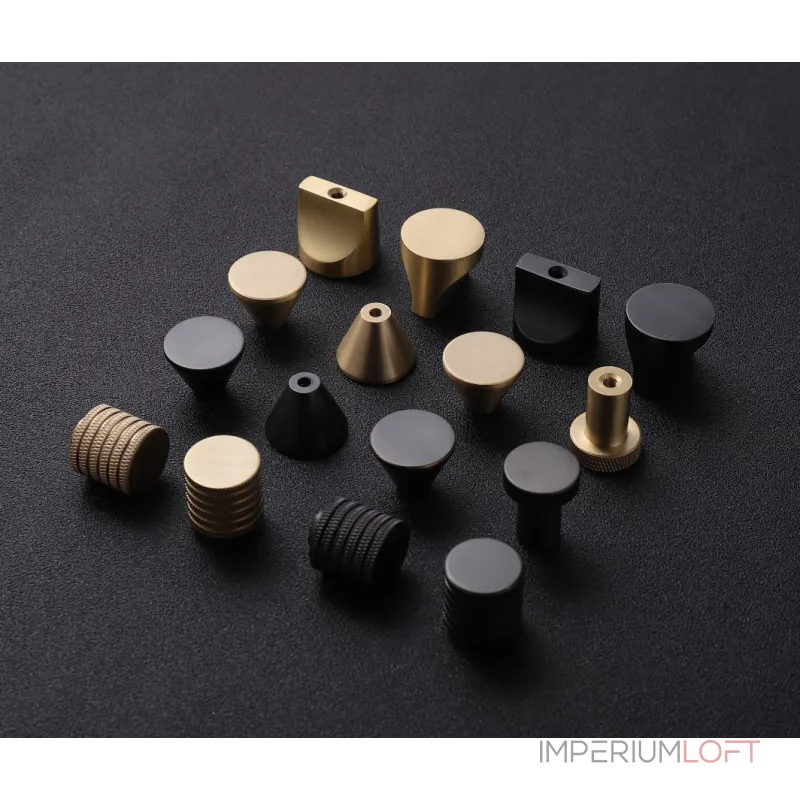 Ручка-кнопка Delight Collection HK001 HK002 brass от ImperiumLoft Ручка-кнопка Delight Collection HK001 HK002 brass от ImperiumLoft