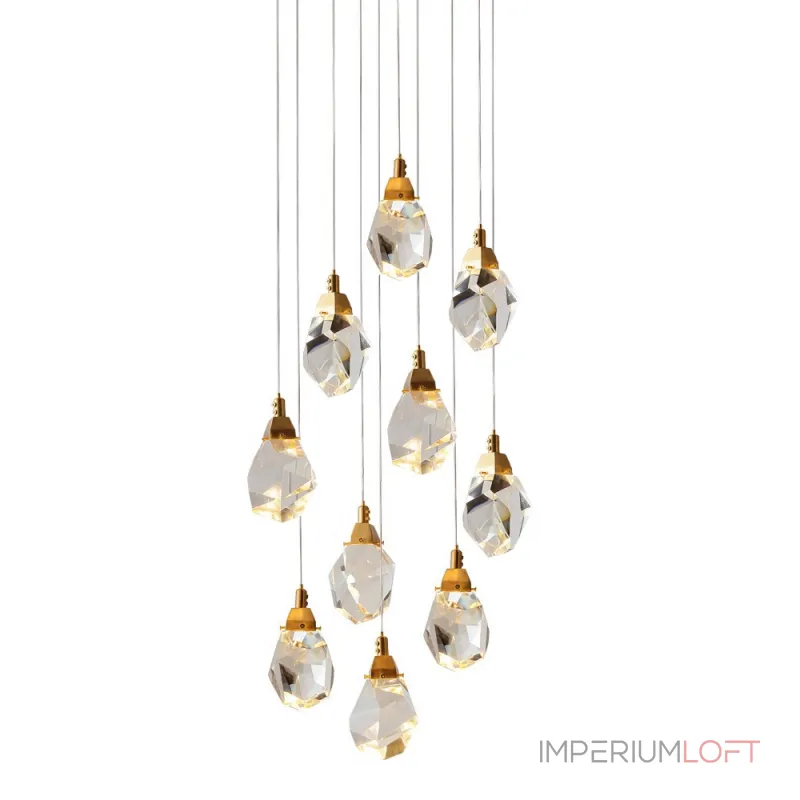Подвесной светильник Delight Collection Crystal rock II 9701P/10R brass Подвесной светильник Delight Collection Crystal rock II 9701P/10R brass
