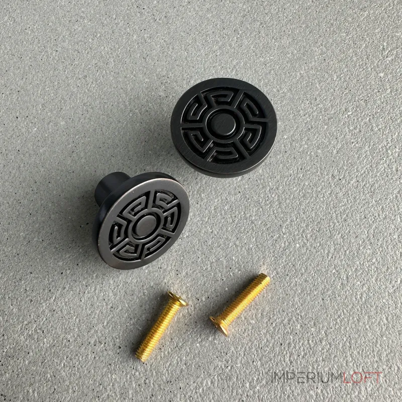 Ручка-кнопка Delight Collection MOS001 MOS002 black от ImperiumLoft Ручка-кнопка Delight Collection MOS001 MOS002 black от ImperiumLoft