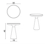 Столик приставной Delight Collection Drum Drum Side Table Small от ImperiumLoft