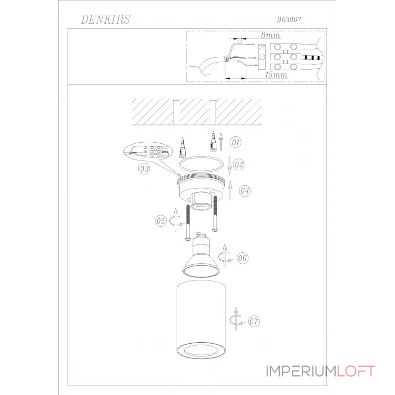 Накладной светильник Denkirs DK3007 DK3007-BK от ImperiumLoft