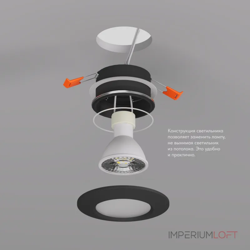 Встраиваемый светильник Denkirs DK3016 DK3016-BK Цвет плафонов белый от ImperiumLoft Встраиваемый светильник Denkirs DK3016 DK3016-BK Цвет плафонов белый от ImperiumLoft