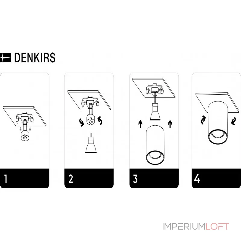 Накладной светильник Denkirs DK304 DK3040-BK Цвет арматуры черный Цвет плафонов черный от ImperiumLoft