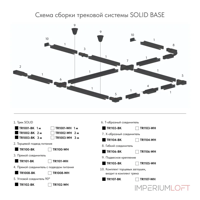 Заглушка для трека Denkirs DK Track White TR1107-WH от ImperiumLoft