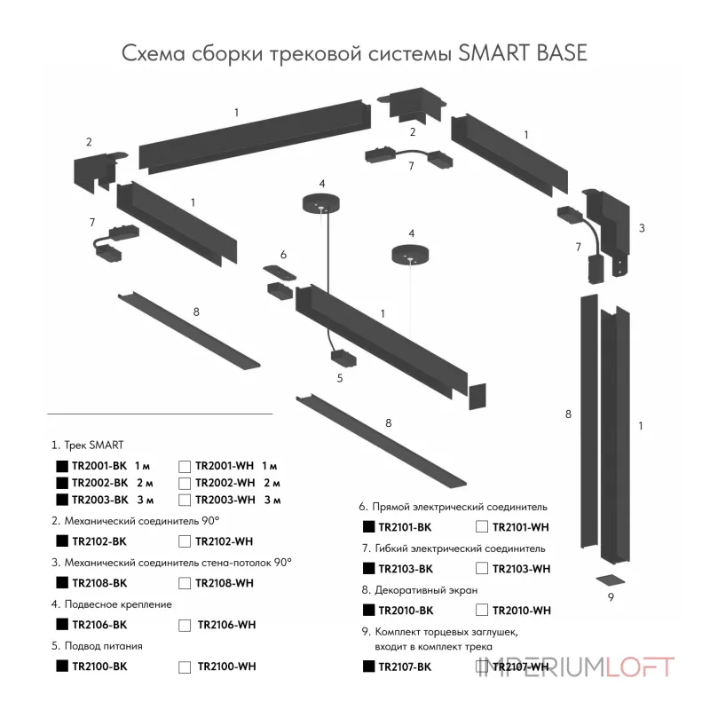 Трек накладной Denkirs Tr200 TR2002-WH от ImperiumLoft
